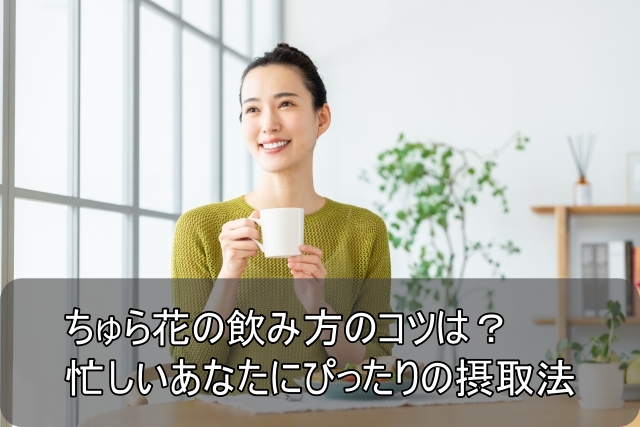 ちゅら花の飲み方のコツは？忙しいあなたにぴったりの摂取法